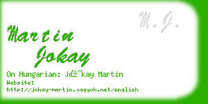 martin jokay business card